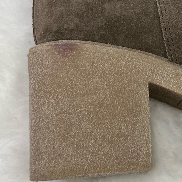 NEW LA CANADIENNE Zaine Waterproof Chelsea Boot Stone Oiled Suede Chunky Sz 5.5 - Picture 15 of 15